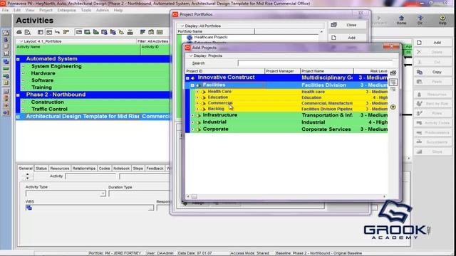 Primavera P6 4.1 Building Company Data and structuring projects (Portfolios) смотреть онлайн