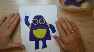 Робот из пластилина. Как сделать робота из пластилина. Пластилин на картоне.