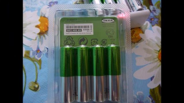 Зарядное устройство IKEA (LADDA) и комплект аккумуляторных батареек смотреть онлайн