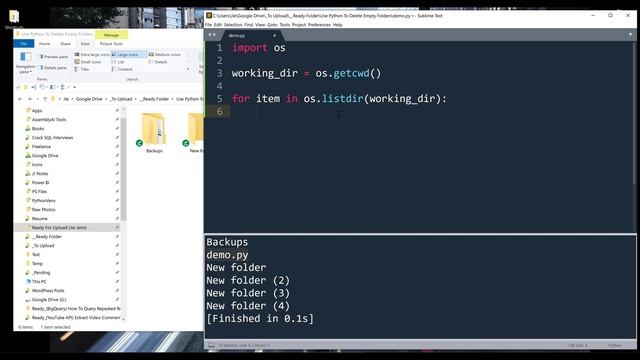 Delete Empty Folders Using Python (Automation Script For Beginners) смотреть онлайн
