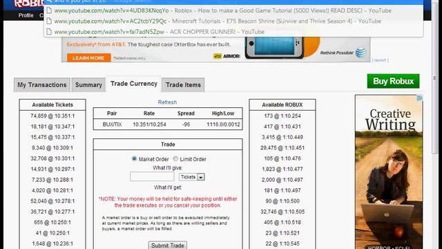 (TRADE CURRENCY!)ROBLOX How To Get Robux NO BC! NO DOWNLOAD! NO HAX! (HD) смотреть онлайн