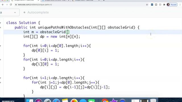 Unique Paths II (Leetcode 63) - Medium смотреть онлайн