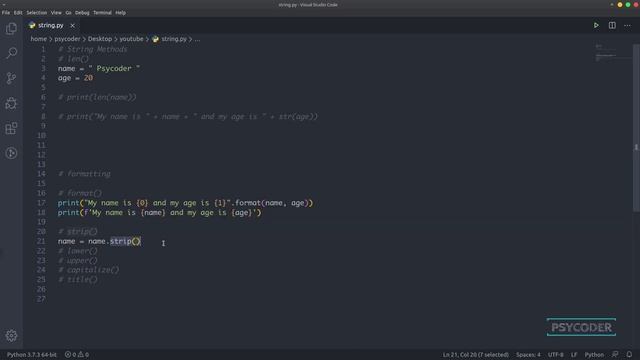 Programming with python for absolute beginners - [Bangla] - String methods in python смотреть онлайн