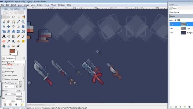 [Pixel Art] RPG Weapons Timelapse смотреть онлайн