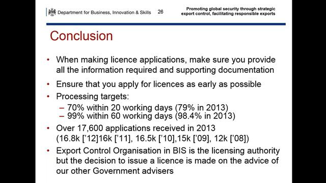 Webinar: Applying for export licences – what you need to know смотреть онлайн