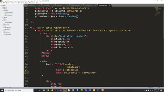 Sistema Gestor de Archivos con php y mysql | Mostrar categorías en tabla html. Cap 21 смотреть онлайн