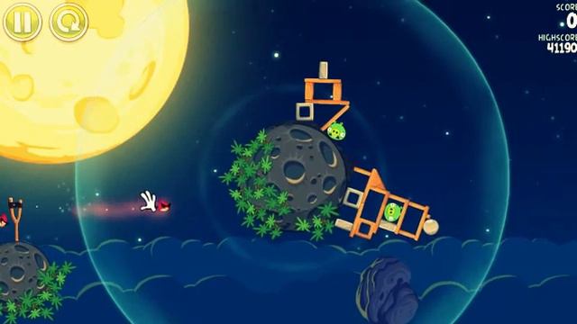 Прохождение Angry Birds Space на 3 звезды №1 смотреть онлайн