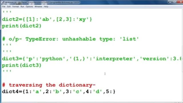 dictionary in python смотреть онлайн