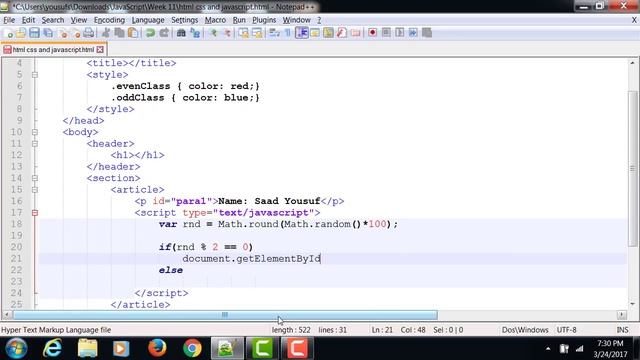Choosing CSS class from JavaScript смотреть онлайн