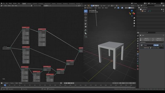 Blender Geometry Nodes : Procedural Chair смотреть онлайн