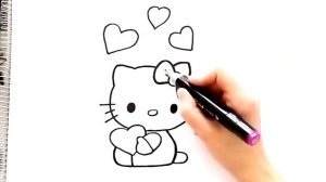 КАК нарисовать ХЕЛЛО КИТТИ (HELLO KITTY). Простые рисунки для срисовки. Рисуем КОТИКА,