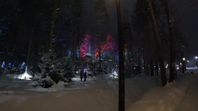 ОХТА ПАРК ВЕЧЕРОМ. ЗИМНИЙ КАТОК смотреть онлайн