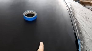 покраска крыши наглым переходом по лаку.