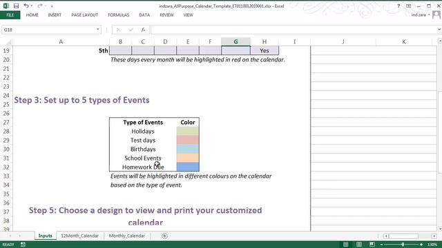 All-Purpose Calendar Maker (Excel Template) смотреть онлайн