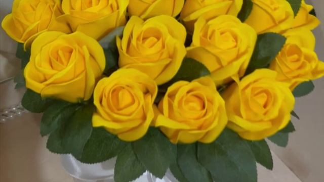 Букет из мыльных роз