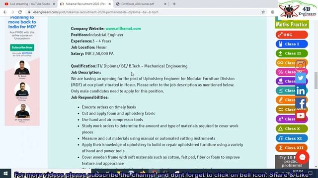 Nilkamal Recruitment & Tata power e-traning ||ITI/Diploma/Btech|| Latest job information 2020 смотреть онлайн