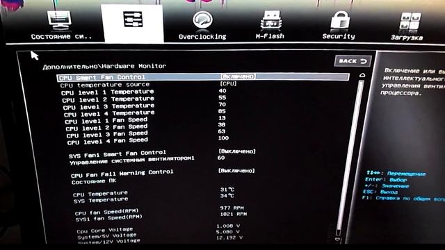 Настройки BIOS материнской платы H110M PRO-VD сокет 1151 смотреть онлайн