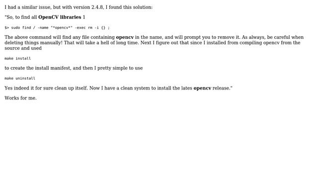 Ubuntu: How to uninstall OpenCV 2.4.9 completely from Ubuntu? (3 solutions!) смотреть онлайн