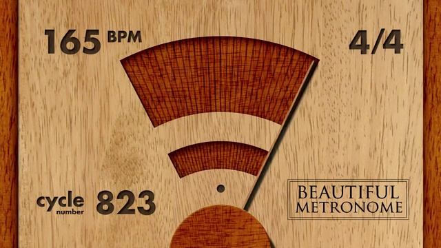165 BPM 4/4 Wood Metronome HD смотреть онлайн