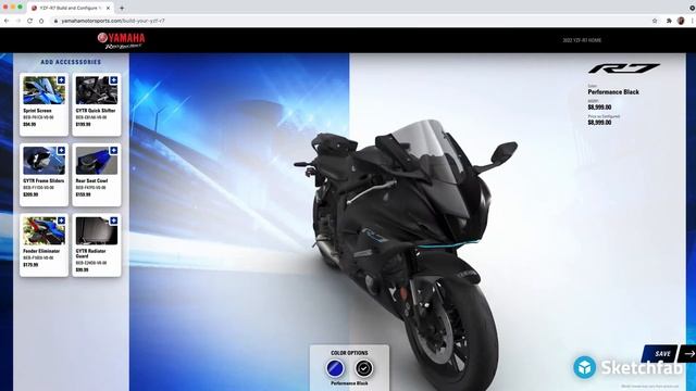 Yamaha 3D Configurator YZF смотреть онлайн