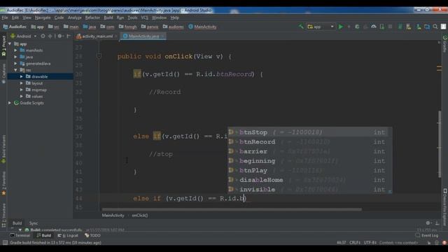 Android Studio Creating Simple Audio Recorder смотреть онлайн