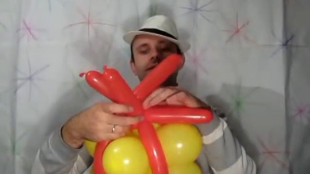 Подарок из шариков аэродизайн ★ gift made out of balloons смотреть онлайн