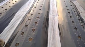 Как накрыть бугры под клубнику мульчирующей плёнкой вручную!