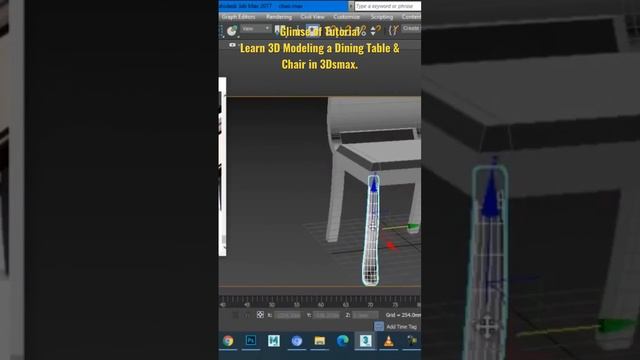 Learn 3D Modeling a Dining Table & Chair in 3Dsmax. смотреть онлайн