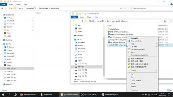 how to install gocv golang vscode windows 10 64bit