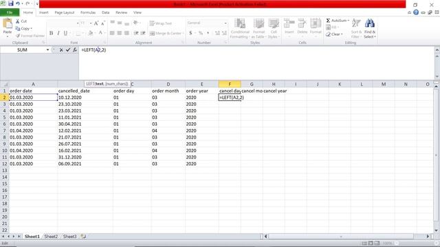 Microsoft Excel Tutorial 7:Find Difference in Days for dates in general format смотреть онлайн