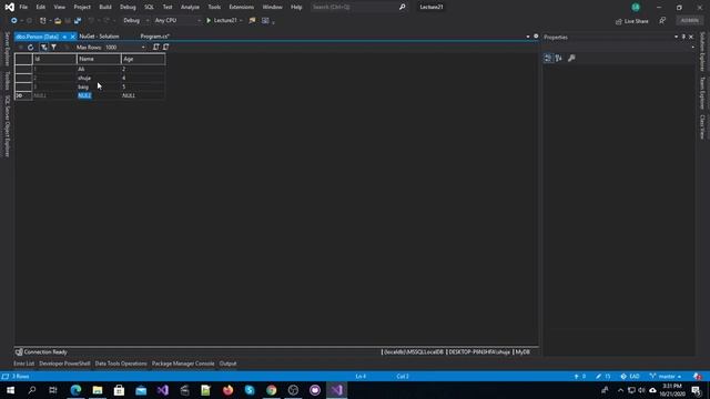 Lecture21. Introduction to database connectivity using Microsoft.Data.Sql.Client смотреть онлайн