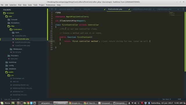 LaraSteps: 4-Calling View from Controller (Laravel 5.4) смотреть онлайн