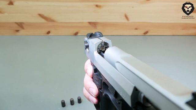 Охолощённый пистолет Курс С Desert Eagle с отстрелом видео обзор смотреть онлайн