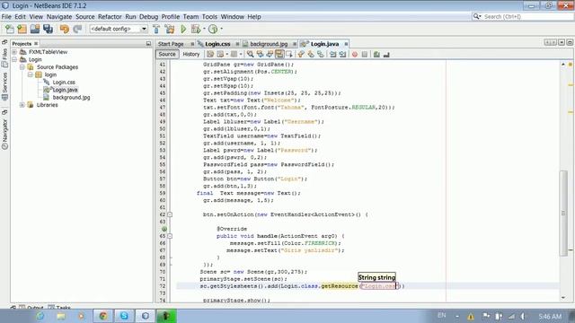 JavaFX Login with CSS смотреть онлайн