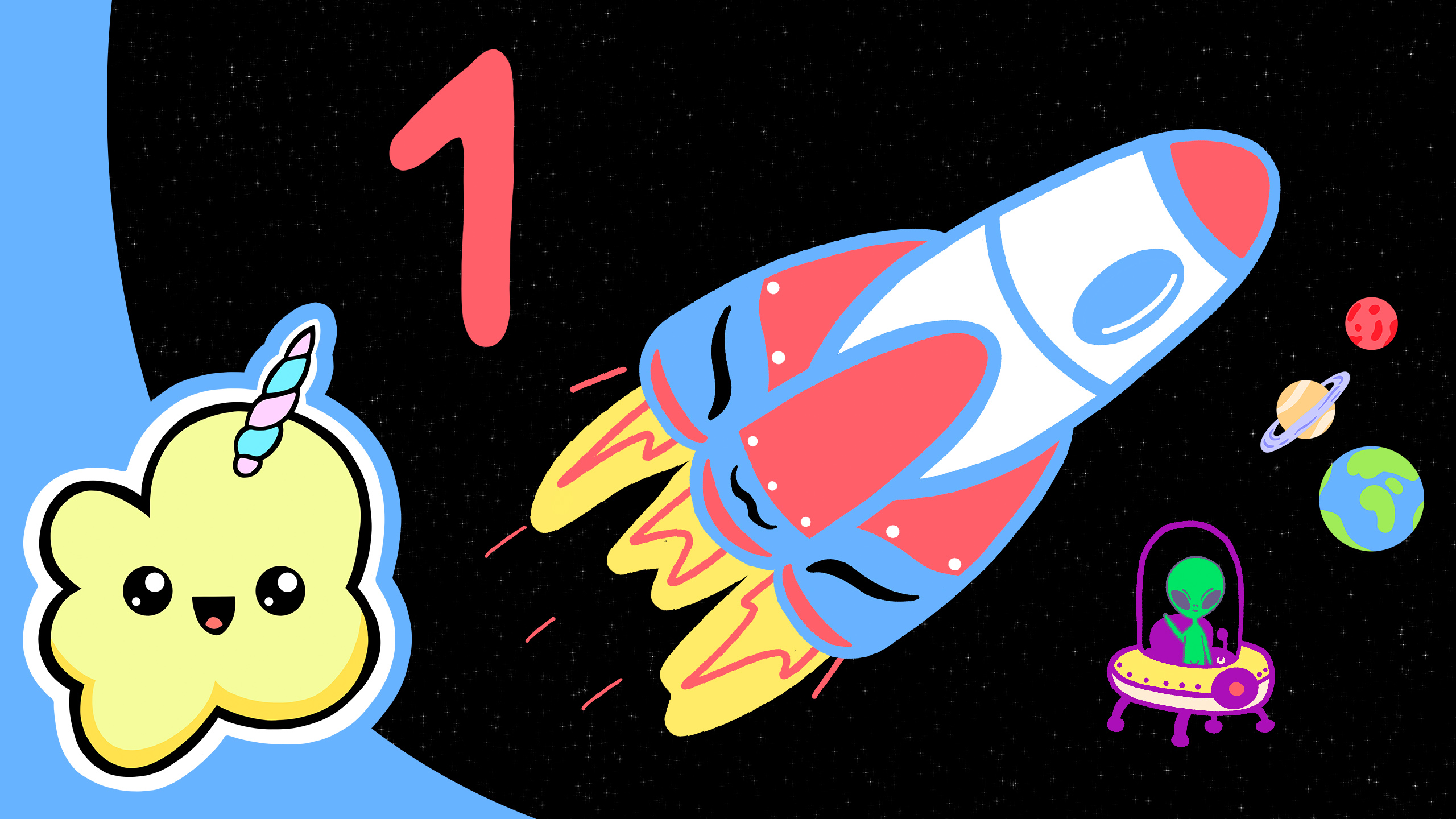 Мультик про космическую ракету для малышей ★ Pop Unicorn - Ракета смотреть онлайн