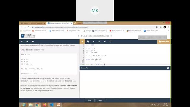 Python 6.Hafta 1. Dersi (Tuple(Demet)) смотреть онлайн