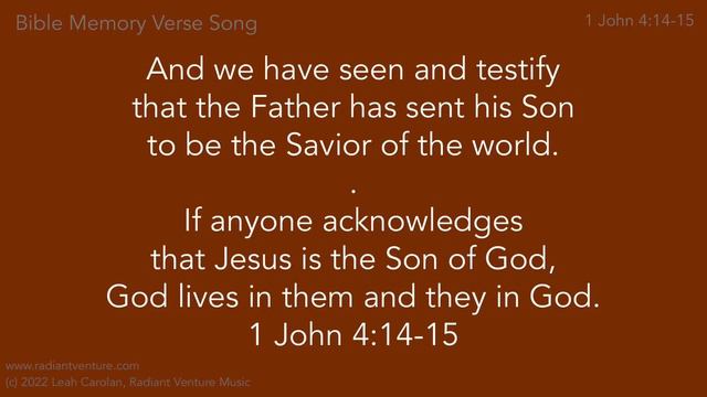And We Have Seen and Testify (1 John 4:14-15 NIV) - a Bible verse memory song [Acoustic piano] смотреть онлайн