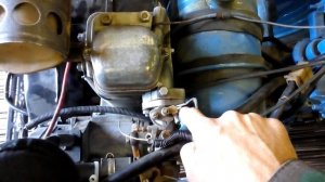 Настройка карбюратора   К45  на двигателе УД-15