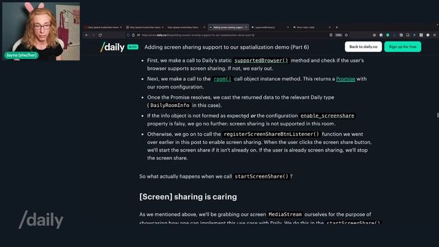 Spatialization part 6: Adding screen sharing support using Typescript, PixiJS, and Daily смотреть онлайн