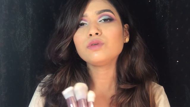 MAANGE 10 Pcs Glossy Pink Makeup Brush Set review ॥ смотреть онлайн