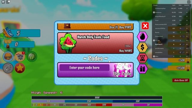 ALL NEW SECRET *CODES* IN ROBLOX FAT RACE CLICKER (roblox fat race clicker codes)2022 смотреть онлайн
