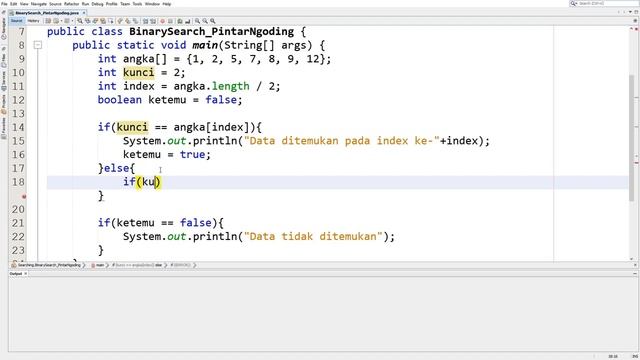 Binary Search di Java смотреть онлайн
