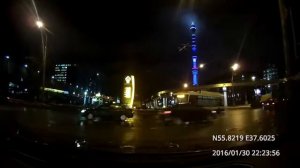 Текстильщики - Марфино - Королёв 30/01/2016 (timelapse 4x)