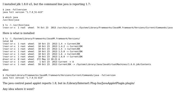 Apple: I installed Oracle Java JDK 8 but java command line is still reporting it is version 7 смотреть онлайн