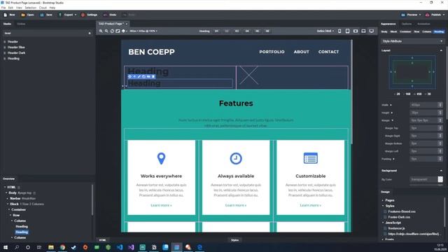 Creating a Product Page [ Beginner ] - Bootstrap Studio - смотреть онлайн