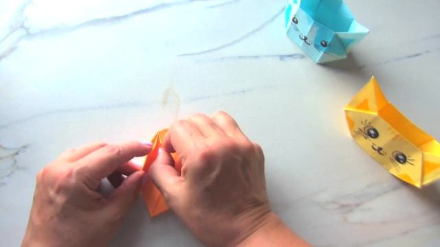 How to make a paper box with a cat ?. DIY toys ✌️. Simply and easily. Origami смотреть онлайн