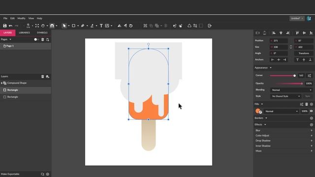 Gravit Designer (free vector editor) - Round Corner Feature смотреть онлайн
