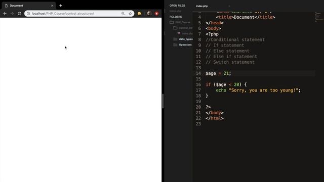 Control Structures | PHP for beginners | Learn PHP | PHP Programming | Learn PHP in 2020 смотреть онлайн