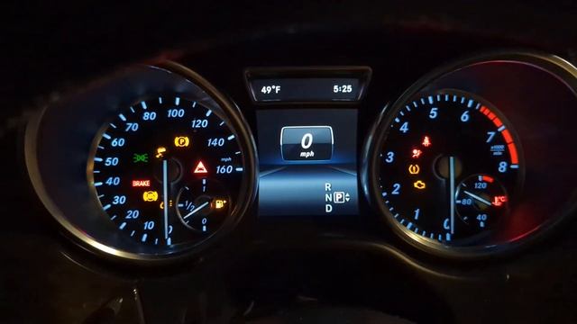 Mercedes-Benz Instrument Cluster Testing Activation of Warning Light and Needles смотреть онлайн