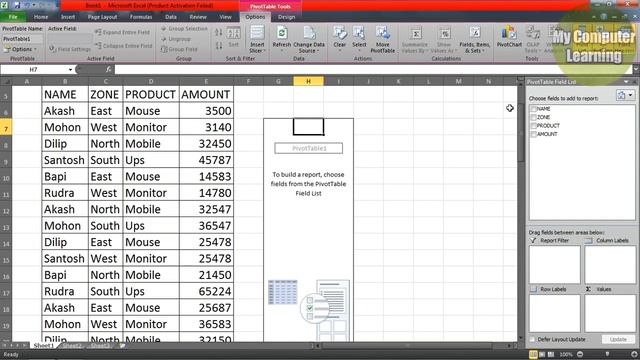 Pivot table for beginners in excel || Microsoft excel 2007,2010,2016 смотреть онлайн